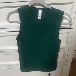 Athleta Forest Green Mesh Tank Top